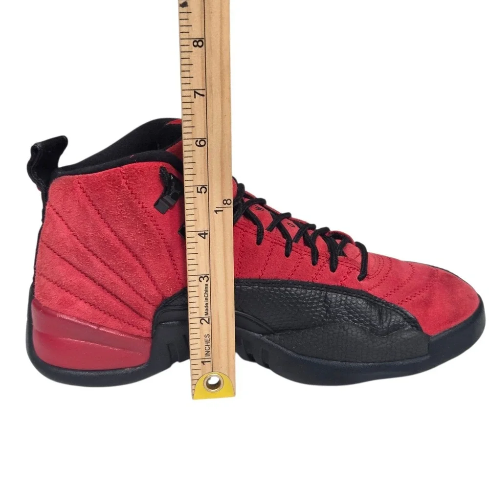 Jordan 12 Retro 2020 Mens 7.5 Red Black‎ Excellent Reverse Flu Game CT8013-602